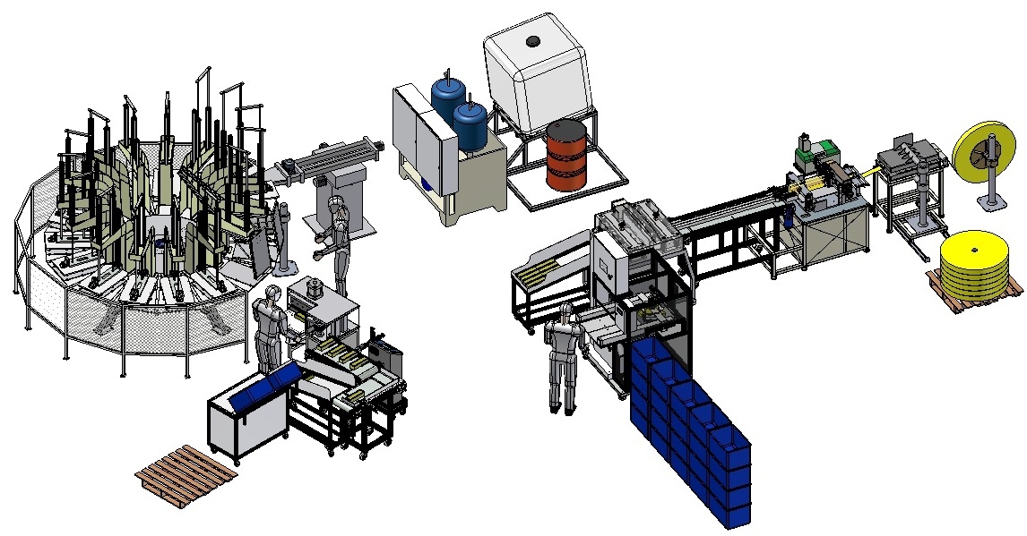 Célula de produção de filtros — projeto do portfólio técnico